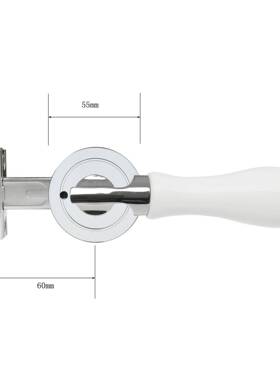 陶瓷室锁PL650201房门手锁内锁卫生间浴白色把手锁white执doo室rh