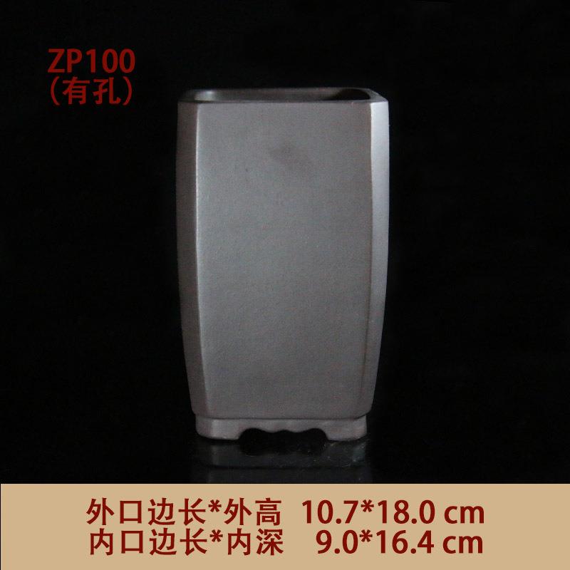 紫砂花盆正方签筒盆景盆仿古手工微型菖蒲盆觅陶乡