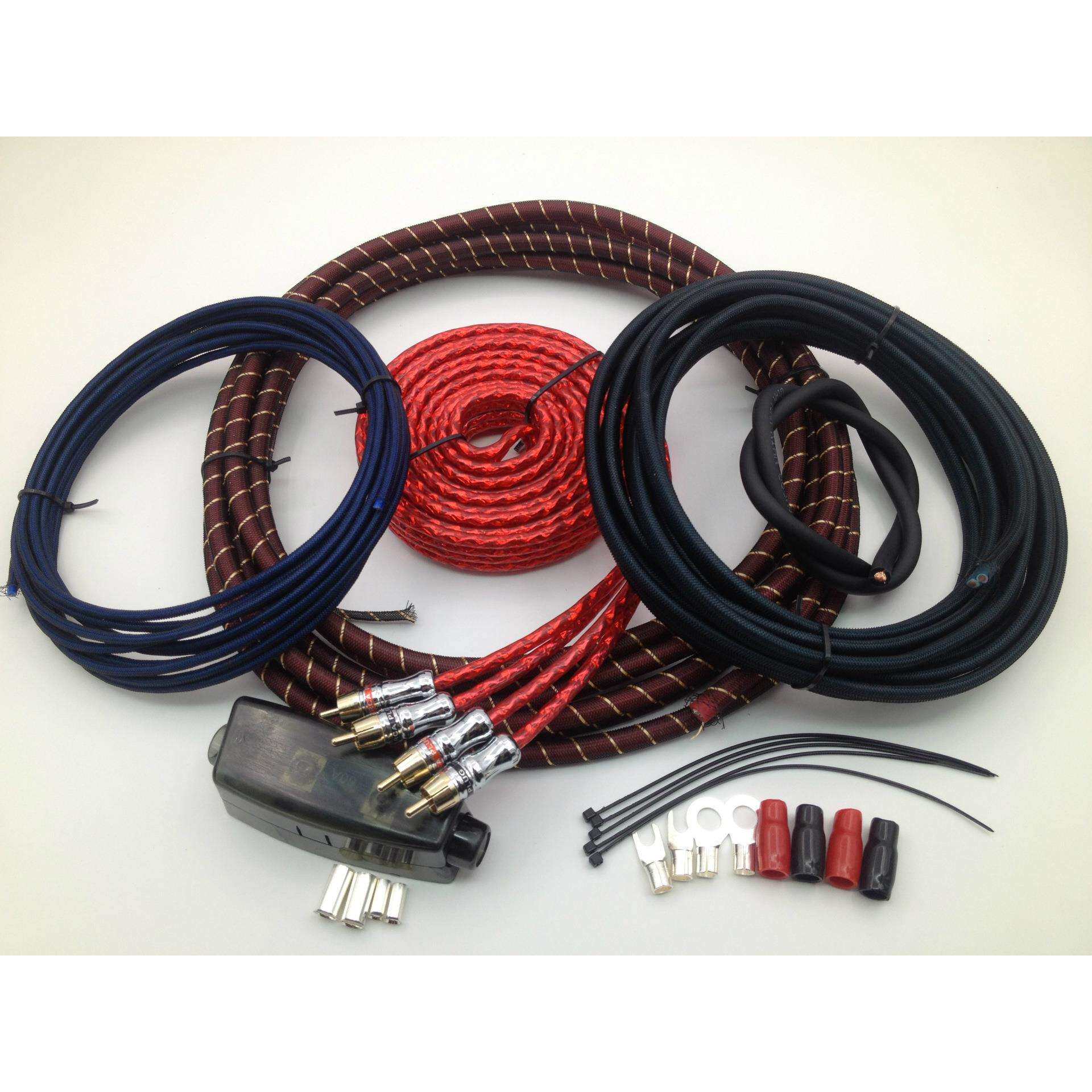 6GA纯铜汽车音响功放套线低音炮套线改装音响电源线喇叭线音频线