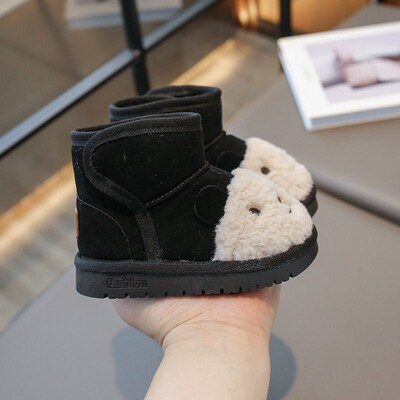 Baby Girl Snow Boots Childrens Short Boots Plus Velvet Thic