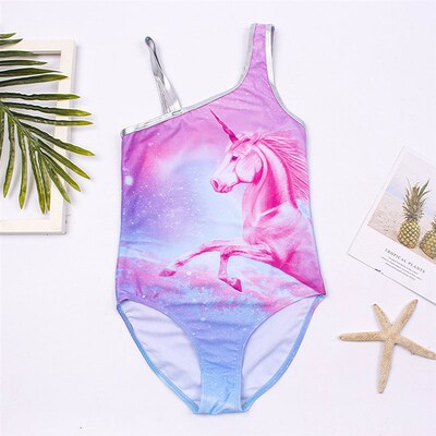 Heart Sequins Beach Wear Summer Kids One Piece Swimwear Swim