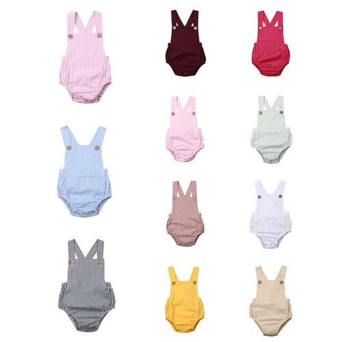 11 Colors Baby Romper Newborn Infant Boy Girl Sleeveless ops