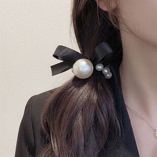 Fashion Woman Big Pearl Hair Ties  Korean Style Hairband Scr