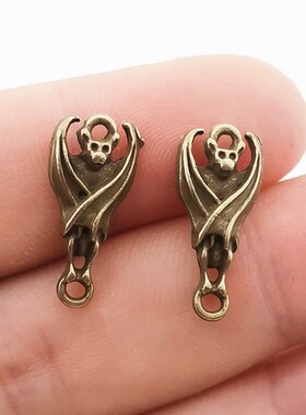 15pcs 20*9mm Mini Black Bat Charms Gothic Punk Pendant DIY M