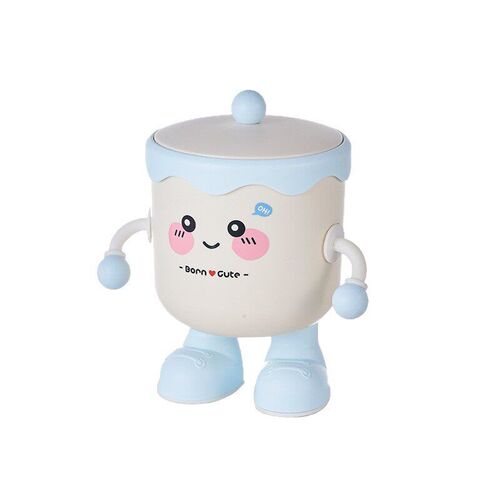 Desktop trash bin with lid for home and living room use