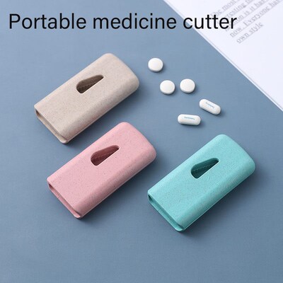1PC Medicine Pill Holder Tablet Cutter Splitter Pill Case Mi