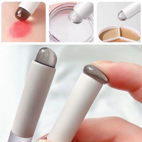 Q Soft Silicone Lip Brush With Dust Proof Cover Round Head L