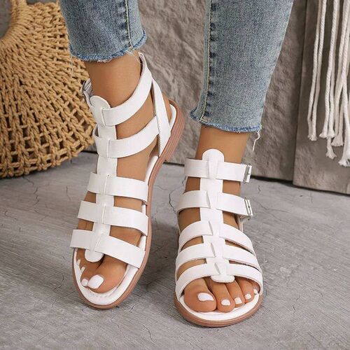 Womens Sandals Summer Elegant Woman Shoes Low Heels Flats
