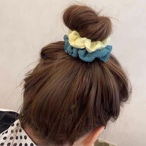 Solid Elastic Scrunchie Hair Ties Rubber Bands for Women Gir