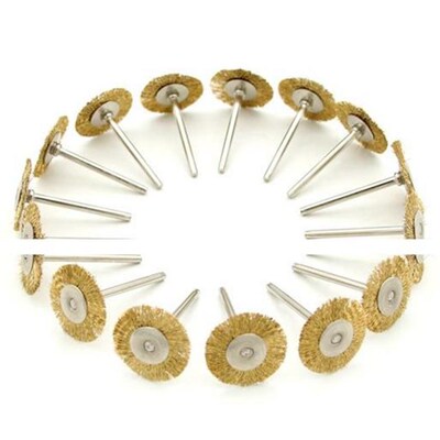 3mm Shank Copper Steel Wire Brush Polishing Wheel With Rod D