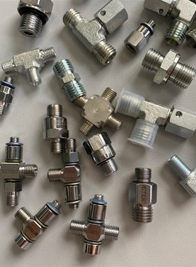 590氮气缸管路内螺纹连接系统与KLLER互换外螺纹直角连接接头