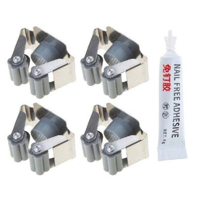 Mop Hook Punching-Frees Bathroom Shelf Hanging Broom Clamp
