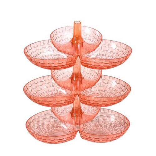 Iron Three Layer Storage Basket Fruit Dish Kitchen Home Bowl