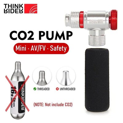 ThinkRider CO2 Pump For Bicycle Schrader Presta Adapter Bike