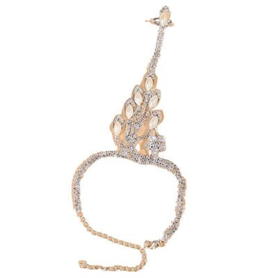 Boho Crystal Barefoot Sandals Toe Rings Exotic Beach Womens