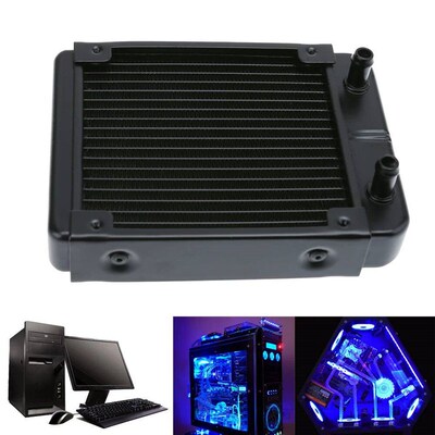 1Pc 120mm 18 Tubes Aluminum Computer Water Cooling Radiator