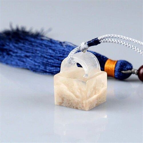 Square Natural Stone Resin Mini Customize Name Stamp