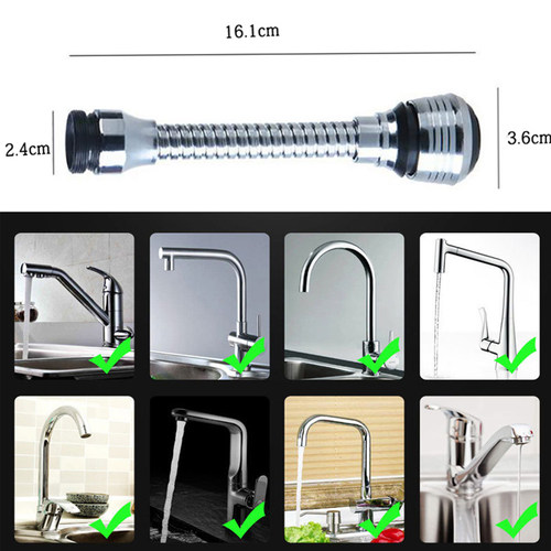 Kitchen Gadgets 2 Modes 360 Rotatable Bubbler High Pressure