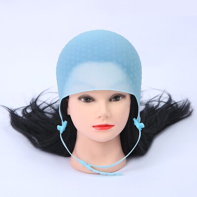 Salon Dye Silicone Cap Hair Dye Hair Highlights Cap Needle R