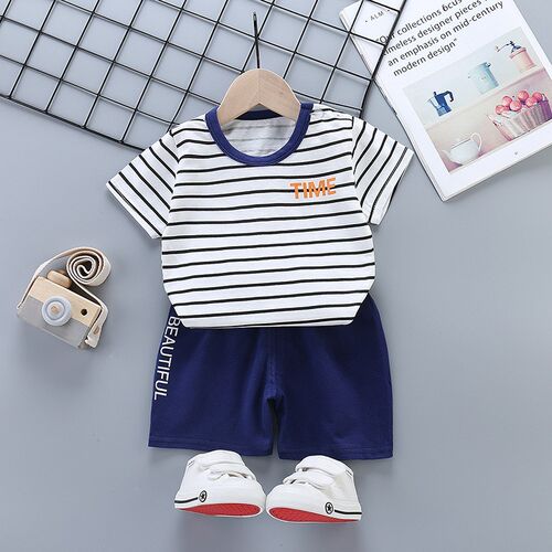 2pcs Baby Boys Girls Summer Clothing Set Infant Clothes Suit