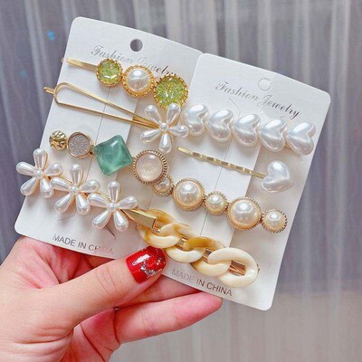 1 Set Acrylic Hair Clips For Women Fashion Hairgrips Geometr