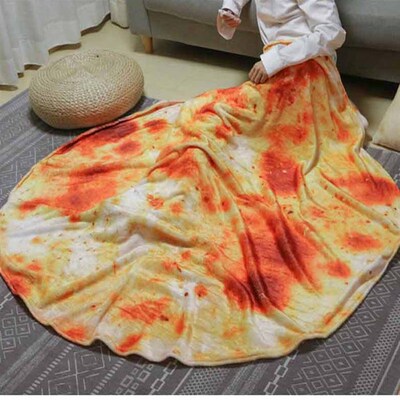 WOSTAR Soft warm flannel burrito blankets 200Gsm round shape