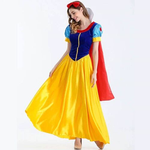 White Cosplay Costume Princess White Snow Cartoon Dress