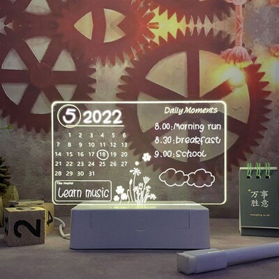 Note Board Creative Led Night Light USB Message Board Holida