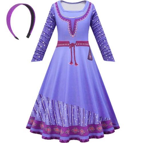 Girl Asha Dress Movie Star Wish Cosplay Princess costumes
