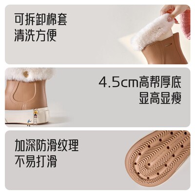 Gaobang Waterproof Cotton Slippers Womens 2025 Snow Boots P