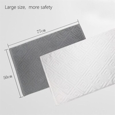 Luxury jacquard thickened Cotton bath mat - Absorbent floor