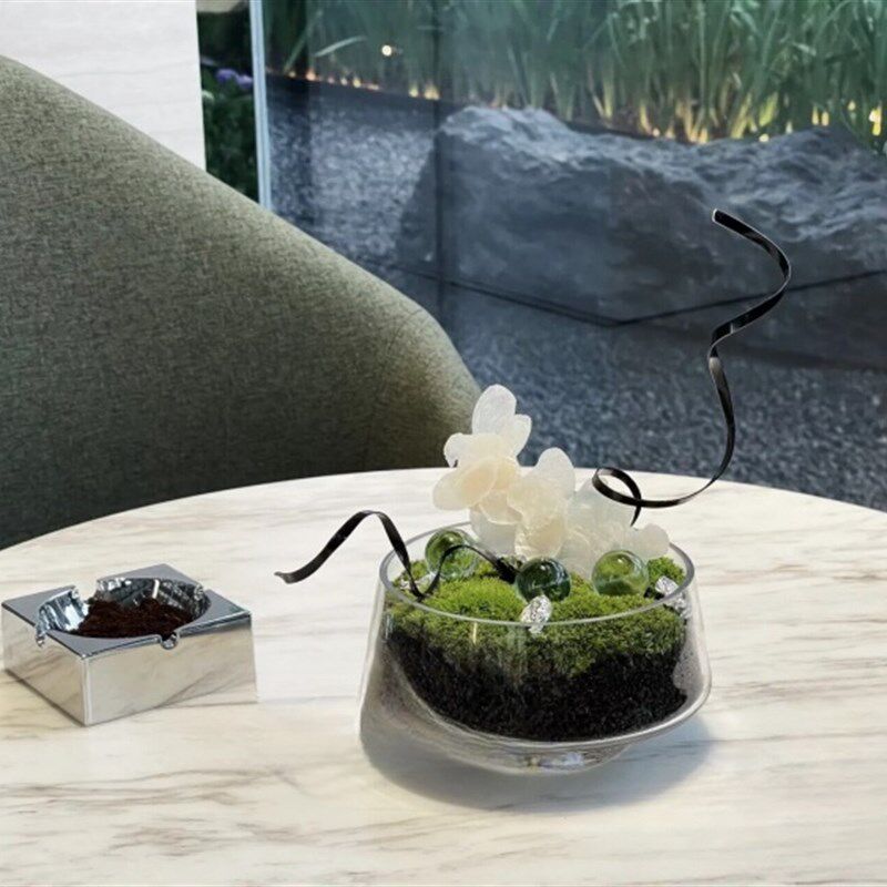 永生苔藓仿真苔藓盆景  售楼部样板间洽谈桌茶几台面软装饰品花艺
