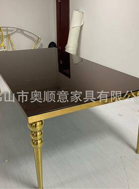 锈钢婚庆家具婚osy-zz礼用婚庆桌子白色瑰金色玫金不色会宴桌现做