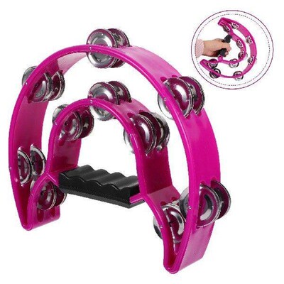 Hand Crank Tambourine Bells Percussion Handbell Teens Toys