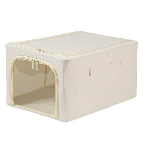 New Cotton and Linen Storage Box Fabric Foldable Clothes and