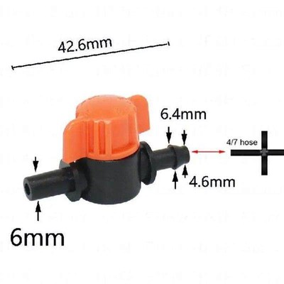 4/7mm 6mm Hose Water Valve Garden Auto Drip Irrigation
