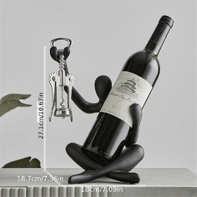 Creative Abstract Character Red Wine Rack Storage Ornament