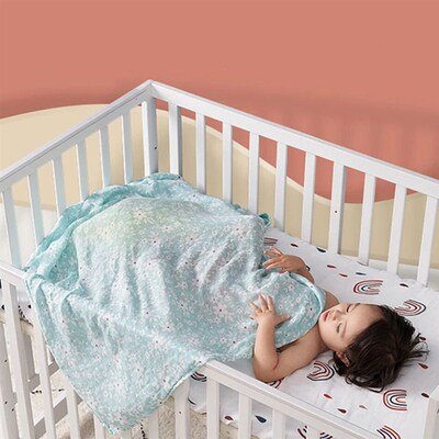 Elinfant Cute Soft Print Baby Towel Wrap 120x110cm Bamboo Co
