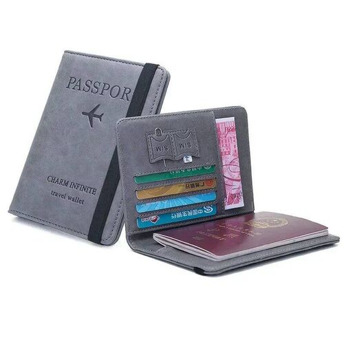 Elatic Band Leather Paport ver Travel Paport Holder Wallet M