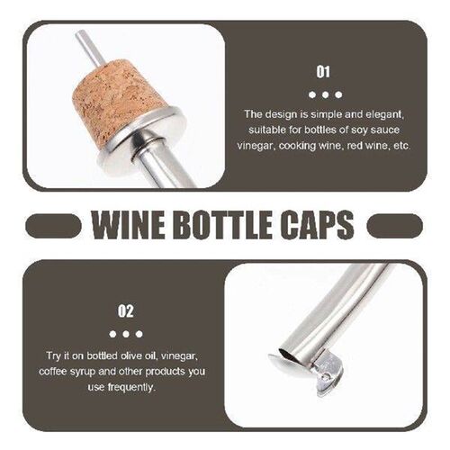 6 Pcs Bottle Cork Stopper and Pourer Lecythus Caps