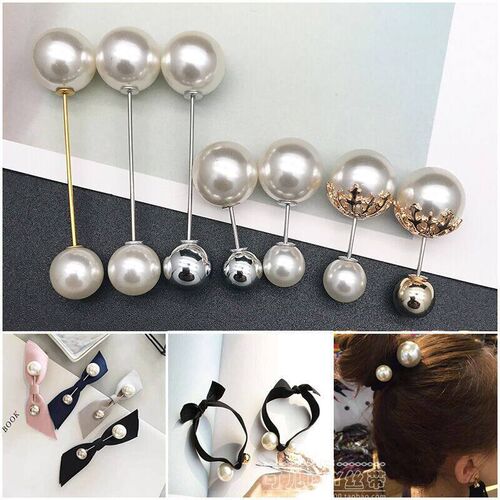 Korean Version Of Pearl Alloy Double-headed Pearl Brooch 7 A