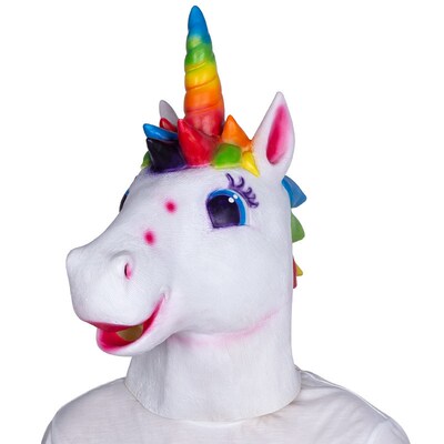 Animal Mask Unicorn Horse Mask Deluxe Novelty Halloween Cost