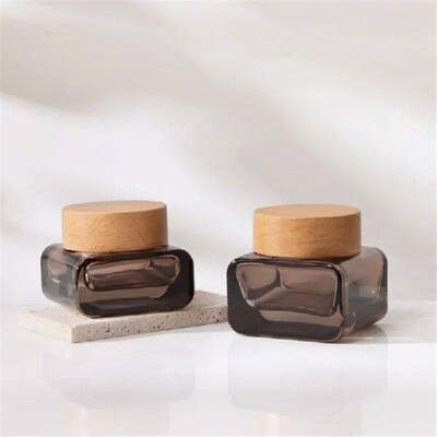 30ml 50ml 100ml Push-Type Glass Pump Bottle, Refillable