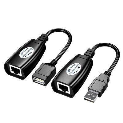 RJ45 USB 2.0  Extension Adapter RJ45 Lan Network Ethernet Re