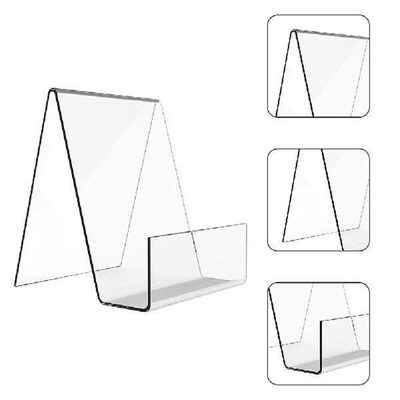 2 Pcs Anti-fall Display Stand Office Book Racks Acrylic