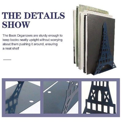 2 Pcs Bookshelves Bookends Revolving Bookcase Reusable