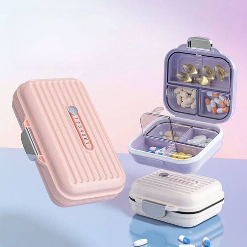 7 Grids Mini Portable Pill Box Weekly Medicine Vitamin Stora