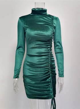 Beautiful Bodycon Dress Ruched Wide Application Lightweight