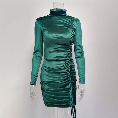 Beautiful Bodycon Dress Ruched Wide Application Lightweight