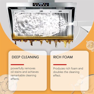 Jue-Fish Kitchen Foam Cleaner, Heavy-Duty Foaming Degreaser